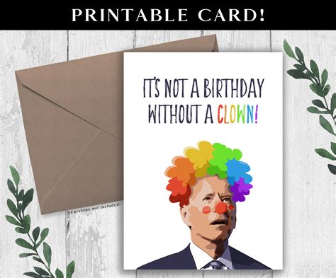 Printable Funny Joe Biden Birthday Card. Funny Birthday Card. - Etsy