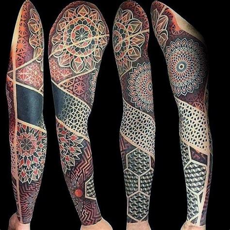 Top 47 Geometric Sleeve Tattoo Ideas [2021 Inspiration Guide ...