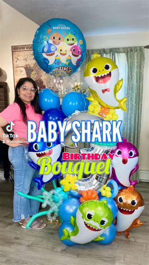 Baby Shark Balloons! #jexsyballoons #balloon #babyshark | Shark themed birthday party, Shark ...