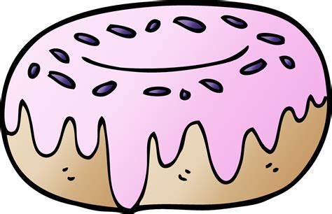 cartoon doodle donut with sprinkles 12206970 Vector Art at Vecteezy