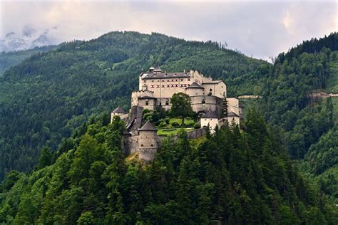 Hohenwerfen castle is located on a 155m high rock outcrop approximately 40km south from Salzburg ...