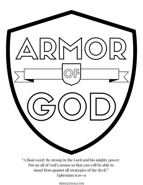 Breastplate Armor Of God Coloring Pages Coloring Pages