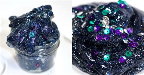 Glowing Galaxy Glitter Slime - Easy 3 Ingredient Recipe + Video!