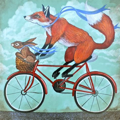 Fox and Rabbit by Elizabeth Foster Art Print | Etsy