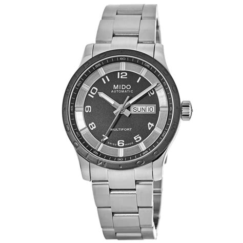 Mido Multifort Automatic Day-Date Black Dial Stainless Steel Men's Watch M018.430.11.062.00