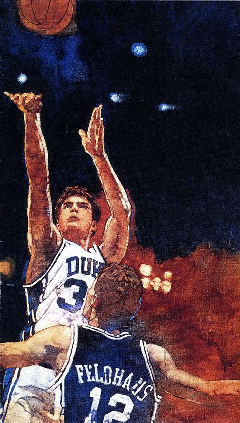 Christian Laettner "The Shot" 1992 Duke vs. Kentucky. Illustration by Bart Forbes | Sports art ...