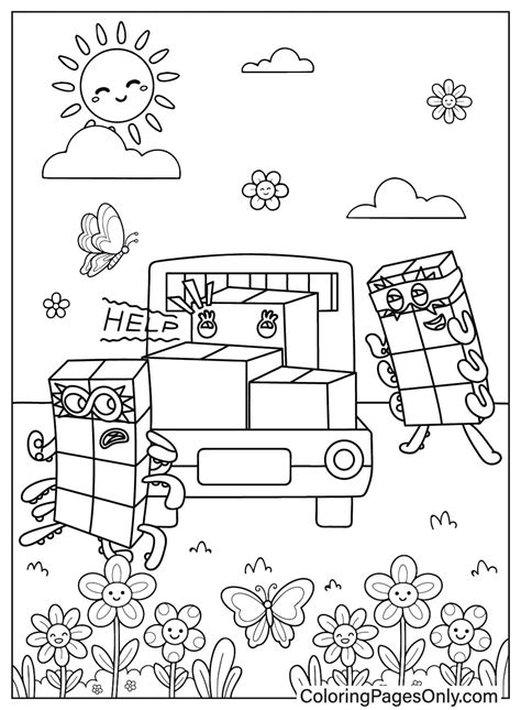 Numberblocks Number Blocks, DIY/ Print Your Own Coloring Sheets Booklet ...