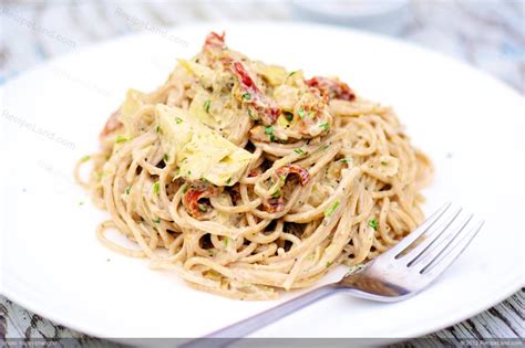 Pasta with Marinated Artichoke Hearts Recipe