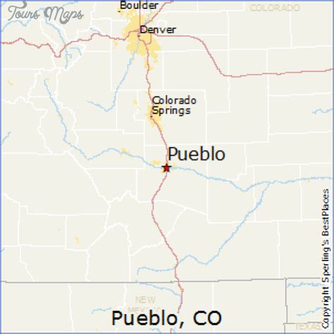 Pueblo Colorado Map - ToursMaps.com