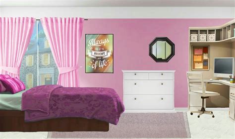 Cute Pink Bedroom Background