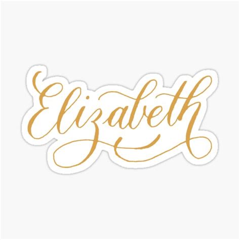 "Elizabeth - Modern Calligraphy Name Design" Sticker for Sale by cheesim | Redbubble