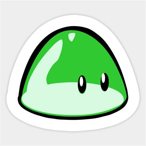 Green Blob Slime Face Emoticon - Slime - Sticker | TeePublic