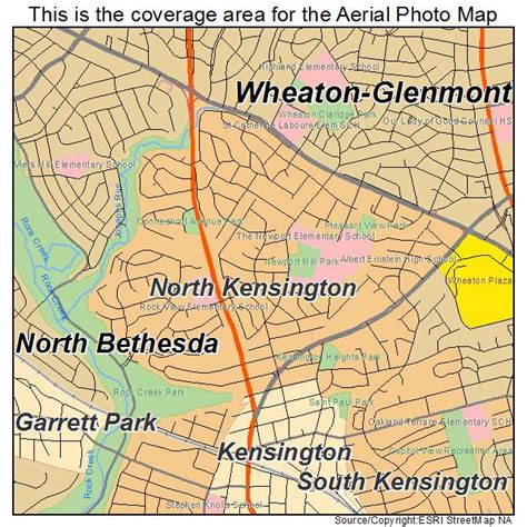 Aerial Photography Map of North Kensington, MD Maryland