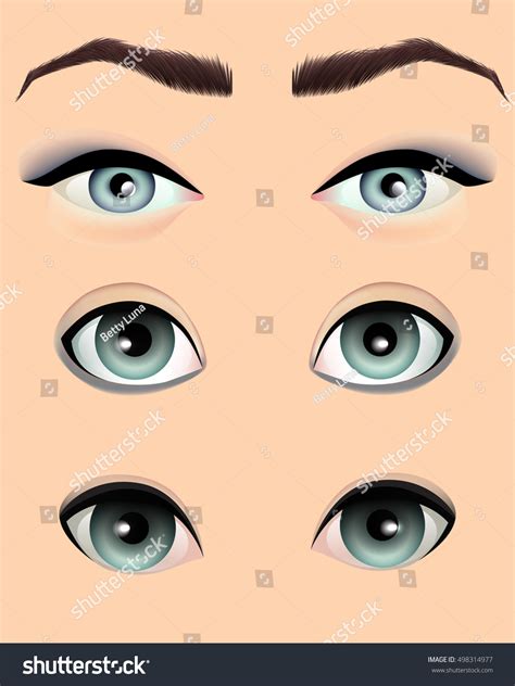 Vector Illustration Of The Eye Blue, - 498314977 : Shutterstock