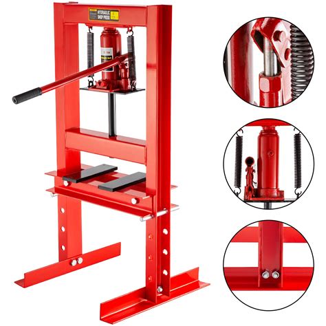 Mophorn Hydraulic Shop Press 6 Ton H-Frame Hydraulic Press 13227lbs w/Heavy Duty Steel Plates ...