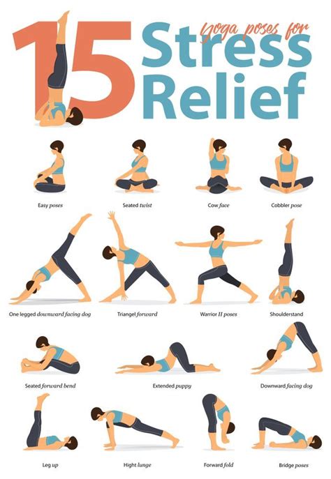 15 Yoga Poses for Stress | Stress yoga, Beginner yoga workout, Yoga for ...