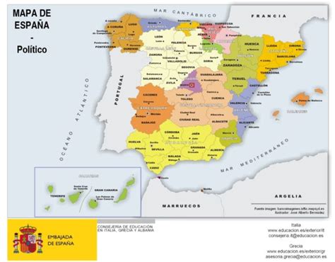 Mapa político de España: todas las comunidades y provincias ...