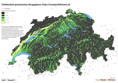 Schweizer Berge Karte