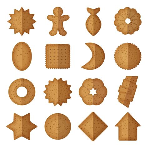 Free Vector | Cookies in different shapes.