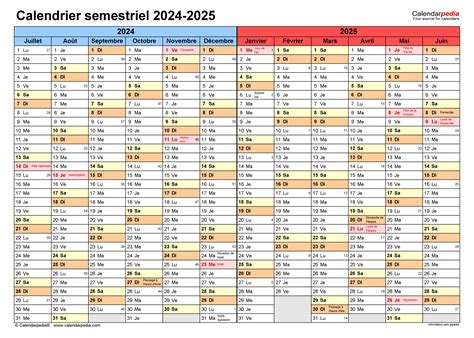 Calendrier Semestrielle 2024 - Helge Kristyn