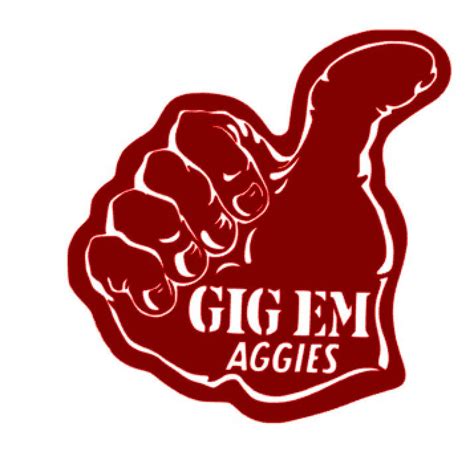 Gig'Em Aggies- Aggie Decal- Texas Aggie Decal- Cup Decal- Yeti Decal ...