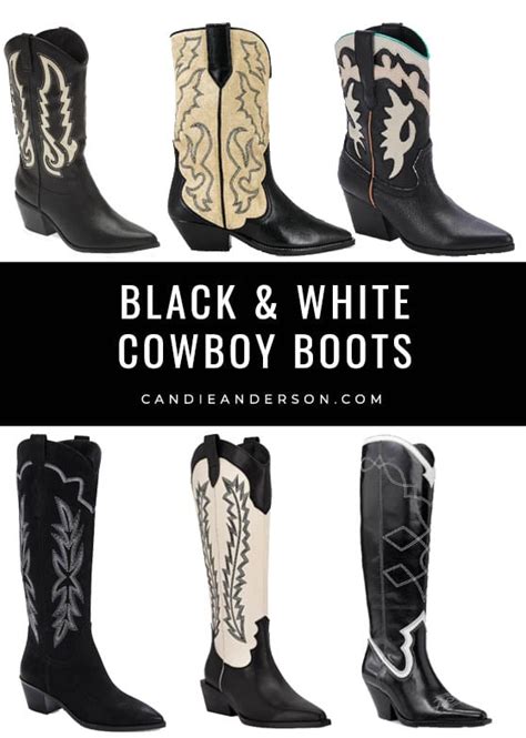 13 Trendy Black & White Cowboy Boots You'll Love! - Candie Anderson