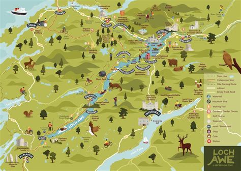 illustrated loch awe map — Kerry Hyndman