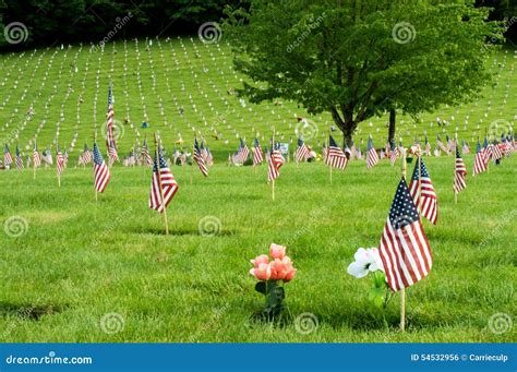 Flags at Willamette National Cemetery Stock Photo - Image of grass, respect: 54532956