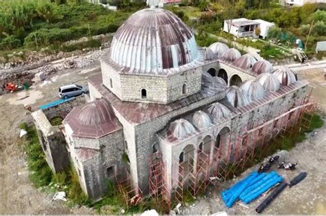 Reconstruction work continues on the Lead Mosque in Shkodër, among the ...