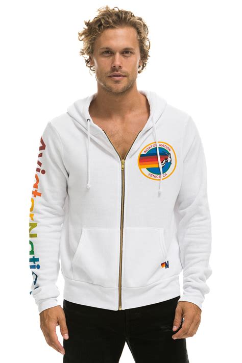 AVIATOR NATION HOODIE - WHITE - Aviator Nation