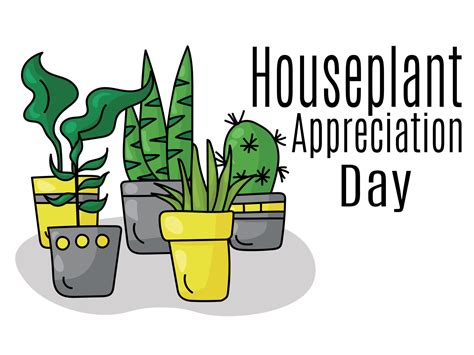 Houseplant Appreciation Day, Idea for poster, banner, flyer or postcard ...