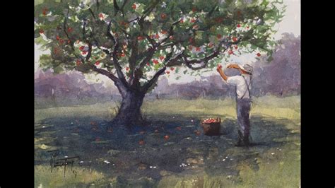 How To Paint An Apple Tree - Painting Normandy France - YouTube