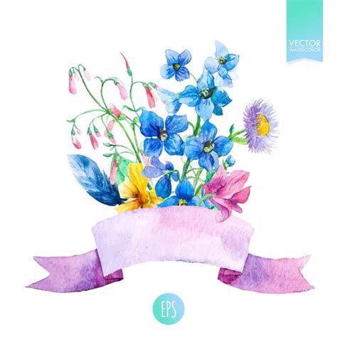 Bouquet of summer flowers stock illustration. Illustration of bloom - 27077605