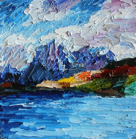 Landscape Impasto Textured Small Oil Painting original | Etsy