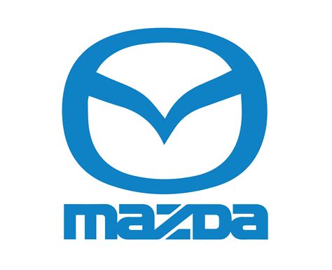 Mazda Logo Symbol Brand Car With Name Blue Design Japan Automobile ...