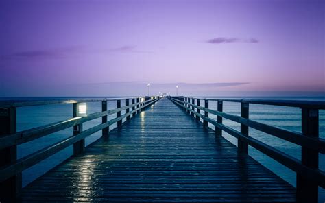 Deutschland, Ostsee, Pier, Sonnenaufgang, Morgen, Licht Hintergrundbilder | 1920x1200 ...