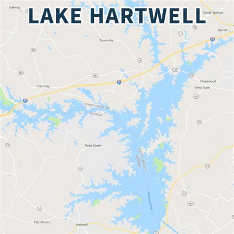 Lake Hartwell Boat Ramps Map