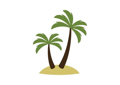 Palm Trees on Island Flat Style Vector by superawesomevectors on DeviantArt