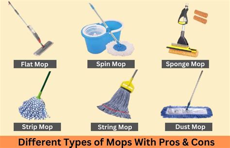 8 Different Types Of Mop With Pros & Cons | Dust mop, Mops, Types of sponges