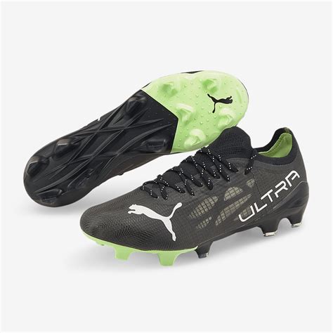 Puma Ultra 1.4 FG/AG - Puma Black/Puma White/Fizzy Light - Mens Soccer ...