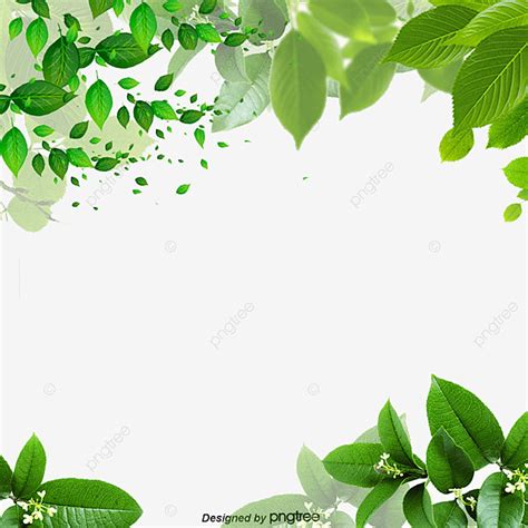 Green Leaves Border PNG Transparent, Green Leaves Border, Green, Leaf, Frame PNG Image For Free ...