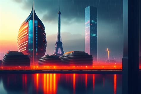 Lexica - Photo of drone The city of neo - paris in 2 0 9 9. concept art ...