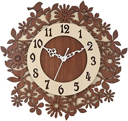 Buy CIRCADIAN Peacock Design Wooden Wall Clock for Home Living Room Hall Office Stylish (Blue ...