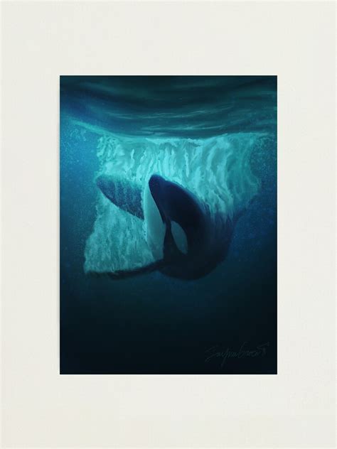 "Killer Whale Orca Digital Painting Underwater" Photographic Print for ...