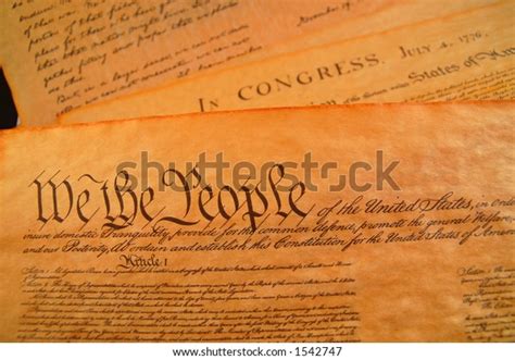 Preamble Bill Rights Declaration Independence Background Foto stock ...