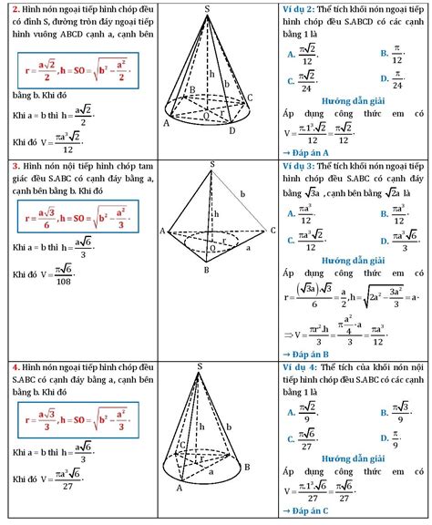Toán - Công thức tính nhanh thể tích khối chóp, thể tích khối trụ, hình nón, hình cầu | Tăng Giáp