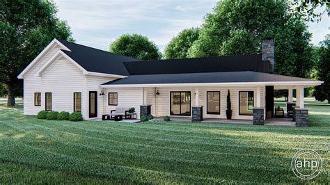 Barndominium House Plan w/ Wrap Around Porch and Open floor