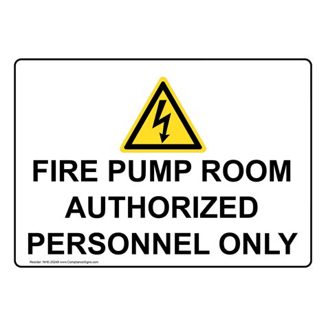 Fire Pump Room Sign