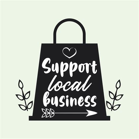 support local business poster with shopping bag 3902990 Vector Art at ...