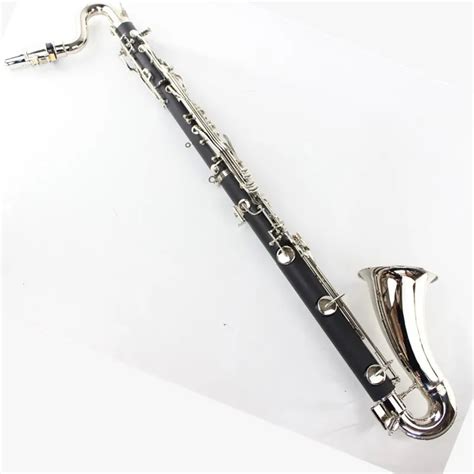 Black Bass Clarinet Professional Bb Clarinet Drop B Tuning oboe Mahogany Clarinet Silvering Key ...